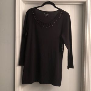 Kim Rogers Black Blouse Size Small